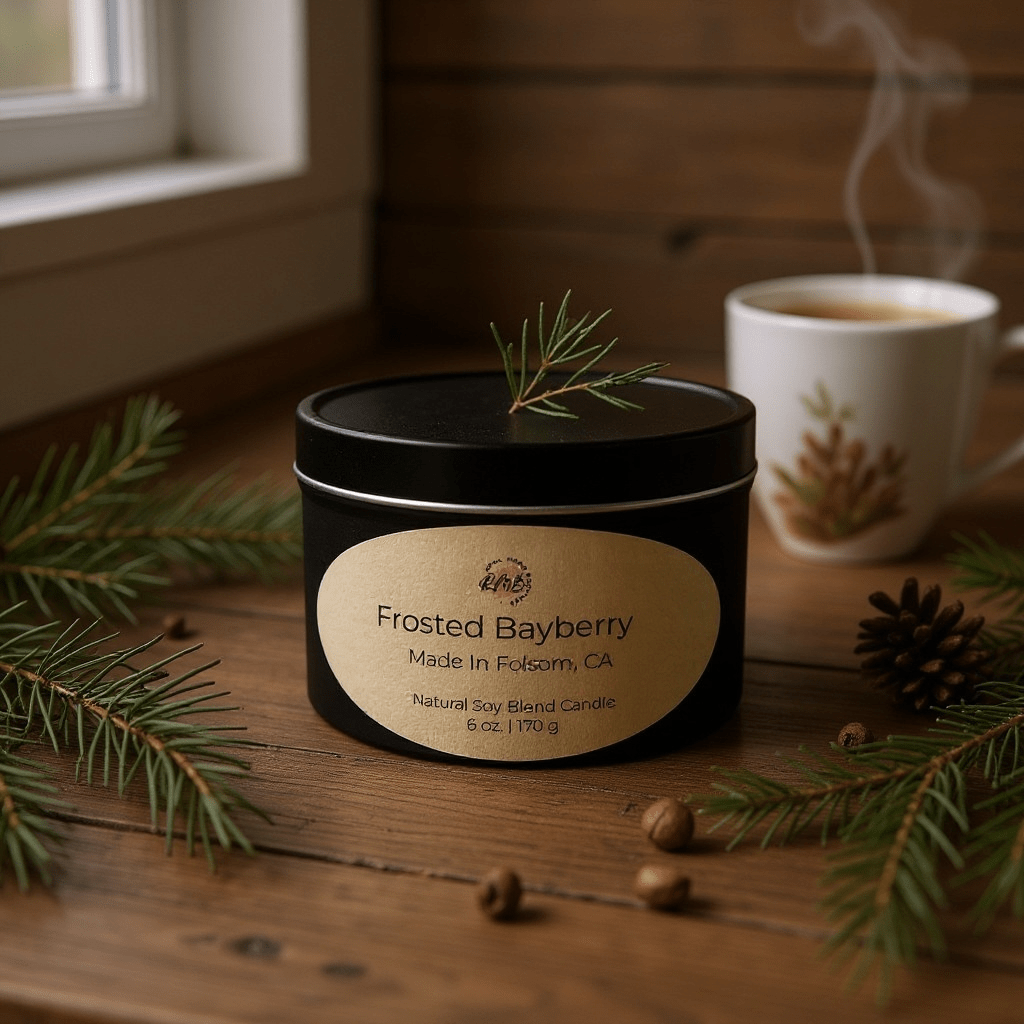 Hand - Poured Soy Blend Candle – 6 oz Black Tin - Real Moms Boutique LLC
