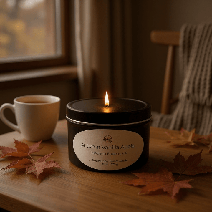 Hand - Poured Soy Blend Candle – 6 oz Black Tin - Real Moms Boutique LLC