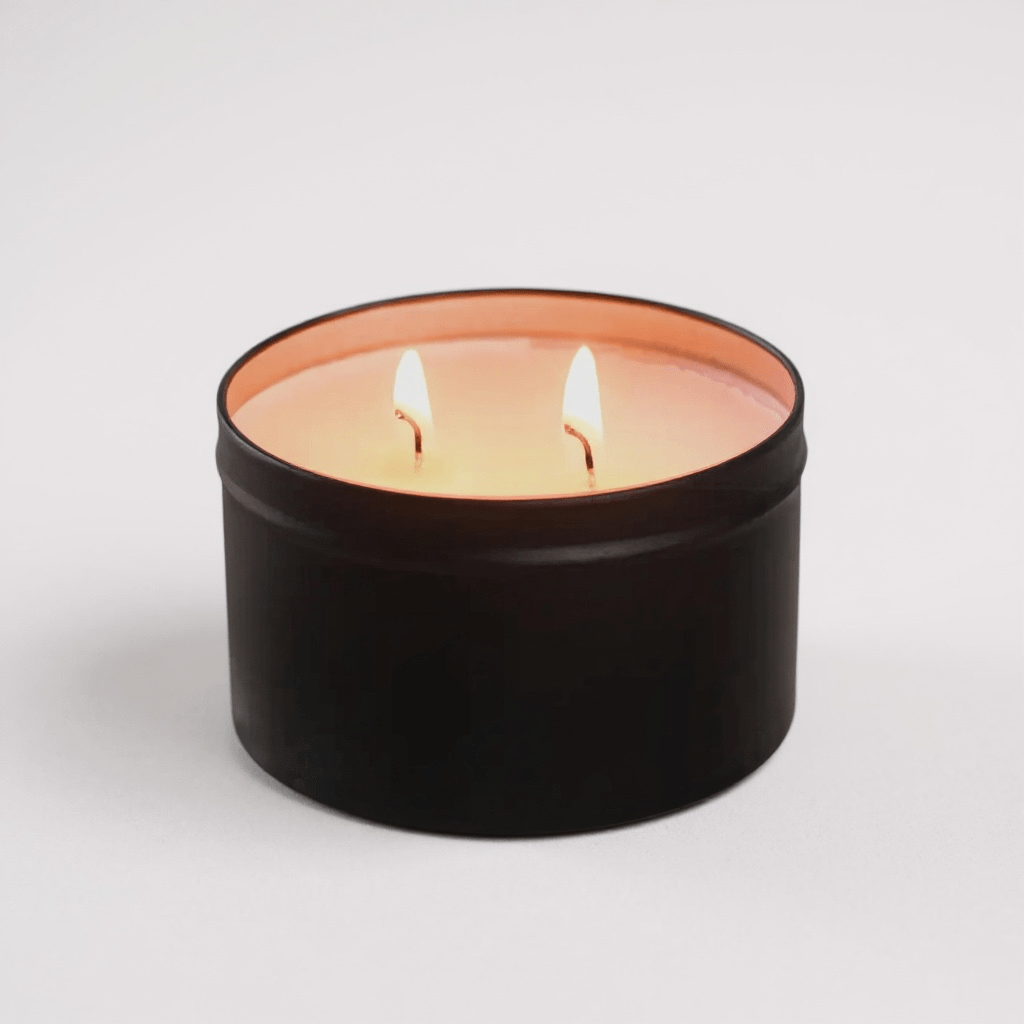 Hand - Poured Soy Blend Candle – 6 oz Black Tin - Real Moms Boutique LLC