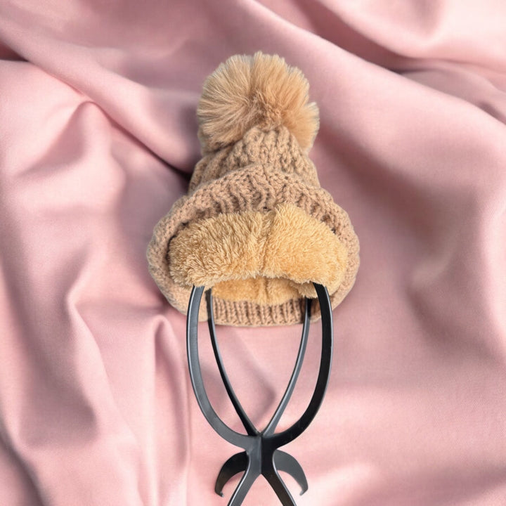 Lined Pom Pom Beanie Hats - Real Moms Boutique LLC