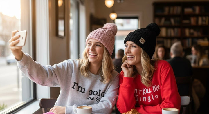 Lined Pom Pom Beanie Hats - Real Moms Boutique LLC