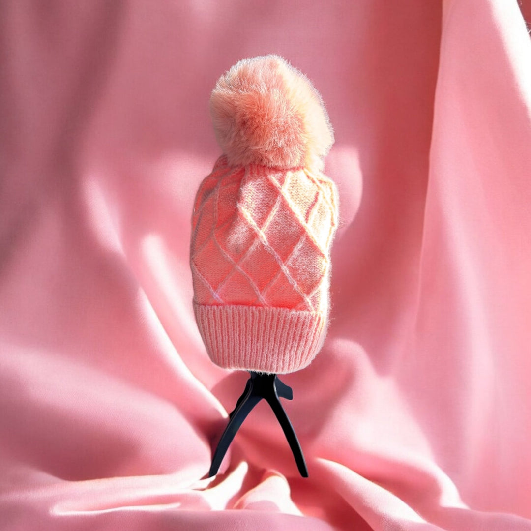 Lined Pom Pom Beanie Hats - Real Moms Boutique LLC