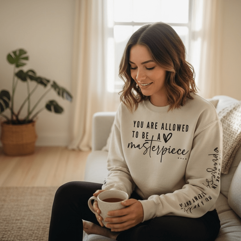 Masterpiece and Work in Progress Sweatshirt - Real Moms Boutique LLC