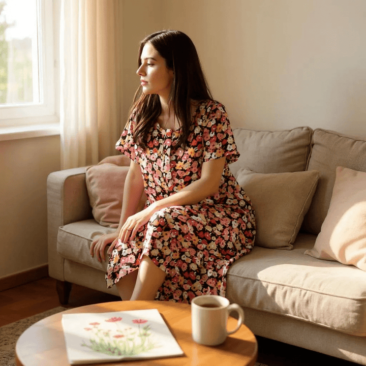 Postpartum and Recovery Lounge Gown - Real Moms Boutique LLC