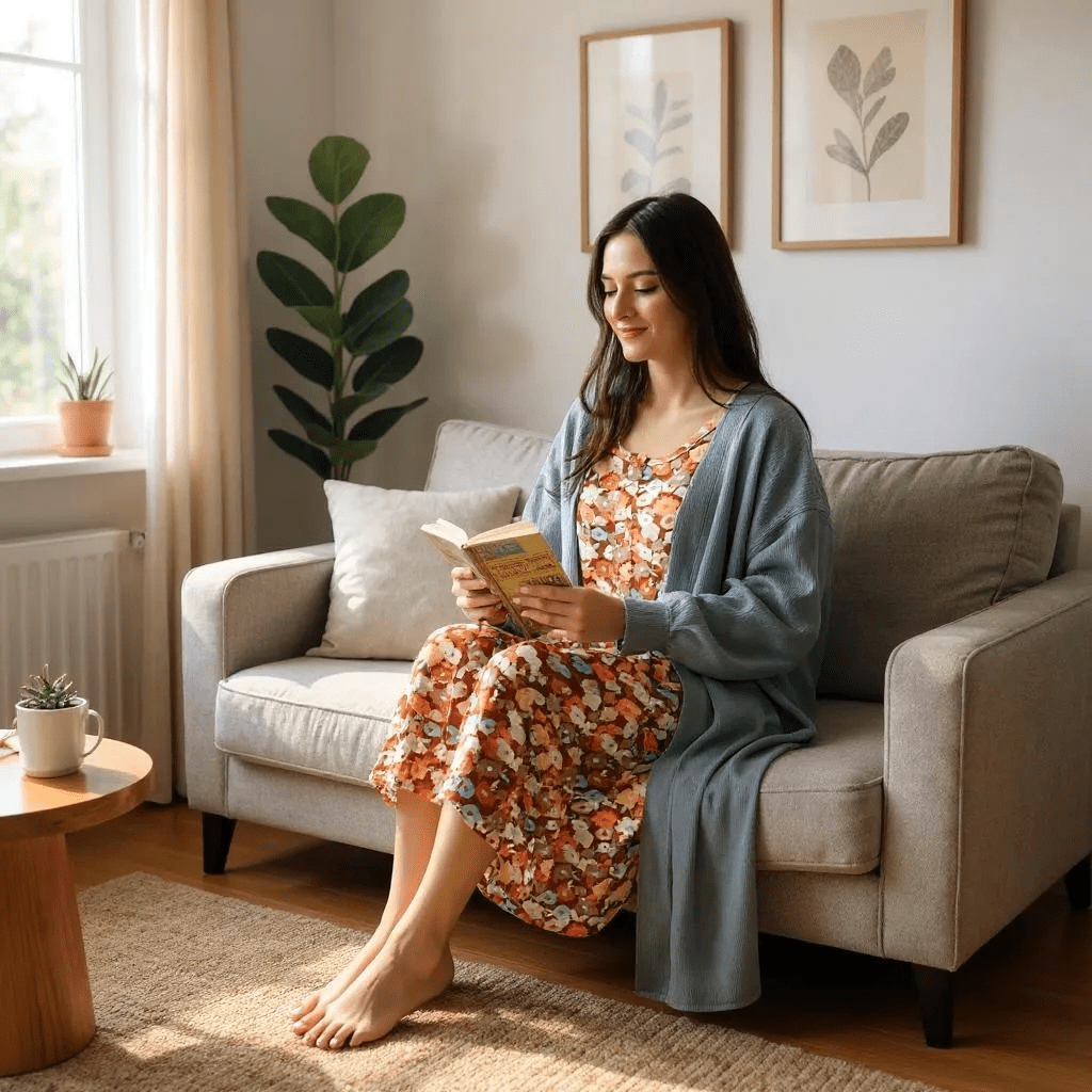 Postpartum and Recovery Lounge Gown - Real Moms Boutique LLC