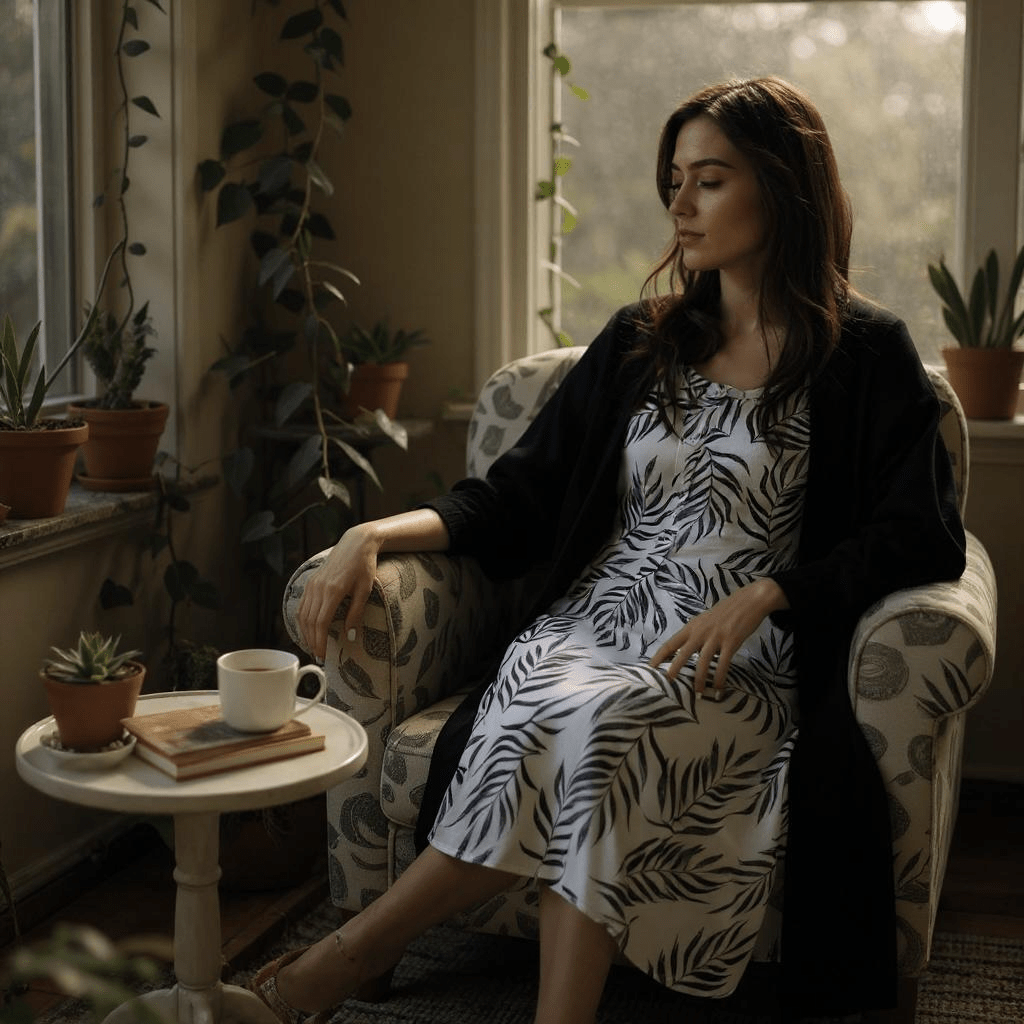 Postpartum and Recovery Lounge Gown - Real Moms Boutique LLC