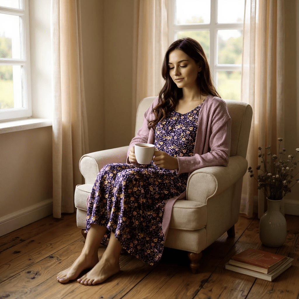 Postpartum and Recovery Lounge Gown - Real Moms Boutique LLC