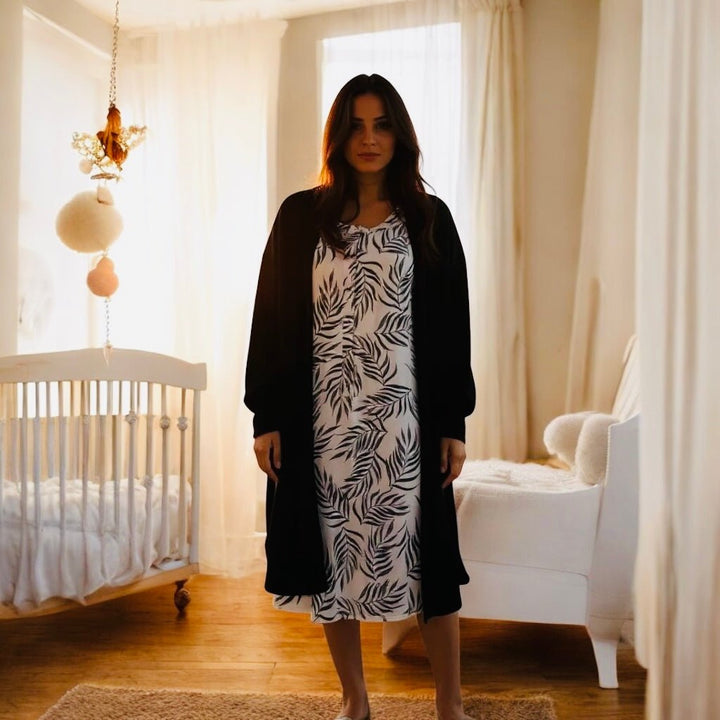 Postpartum and Recovery Lounge Gown - Real Moms Boutique LLC