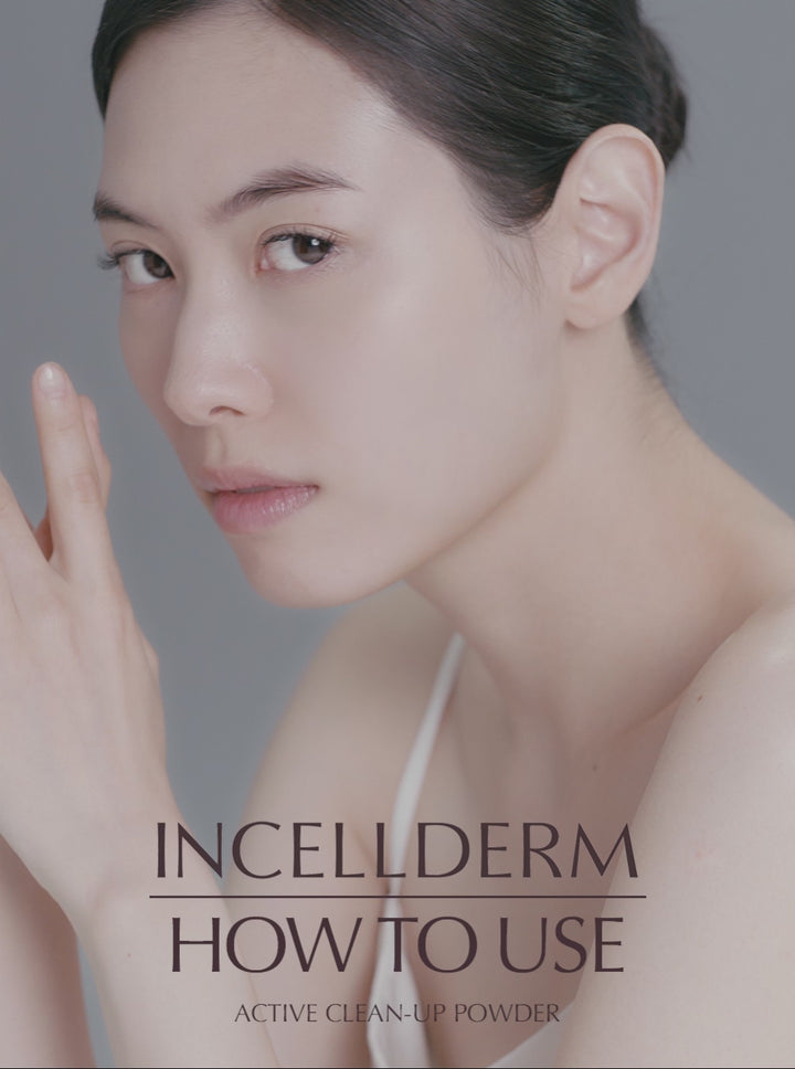 Active Clean-up powder Incellderm exfoliate video on how to use