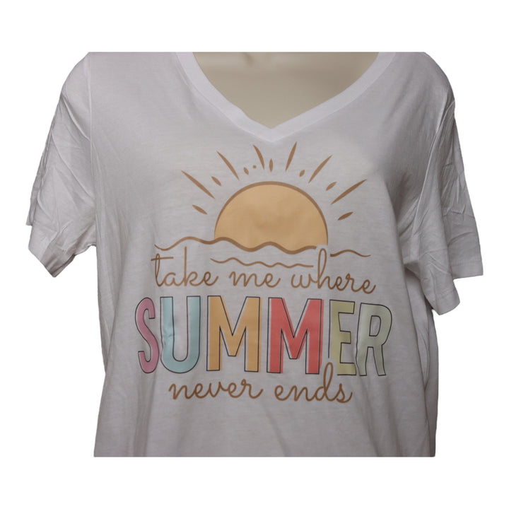 Take Me Where the Summer Never Ends T-Shirt: Women's Relaxed Fit - Real Moms Boutique LLC