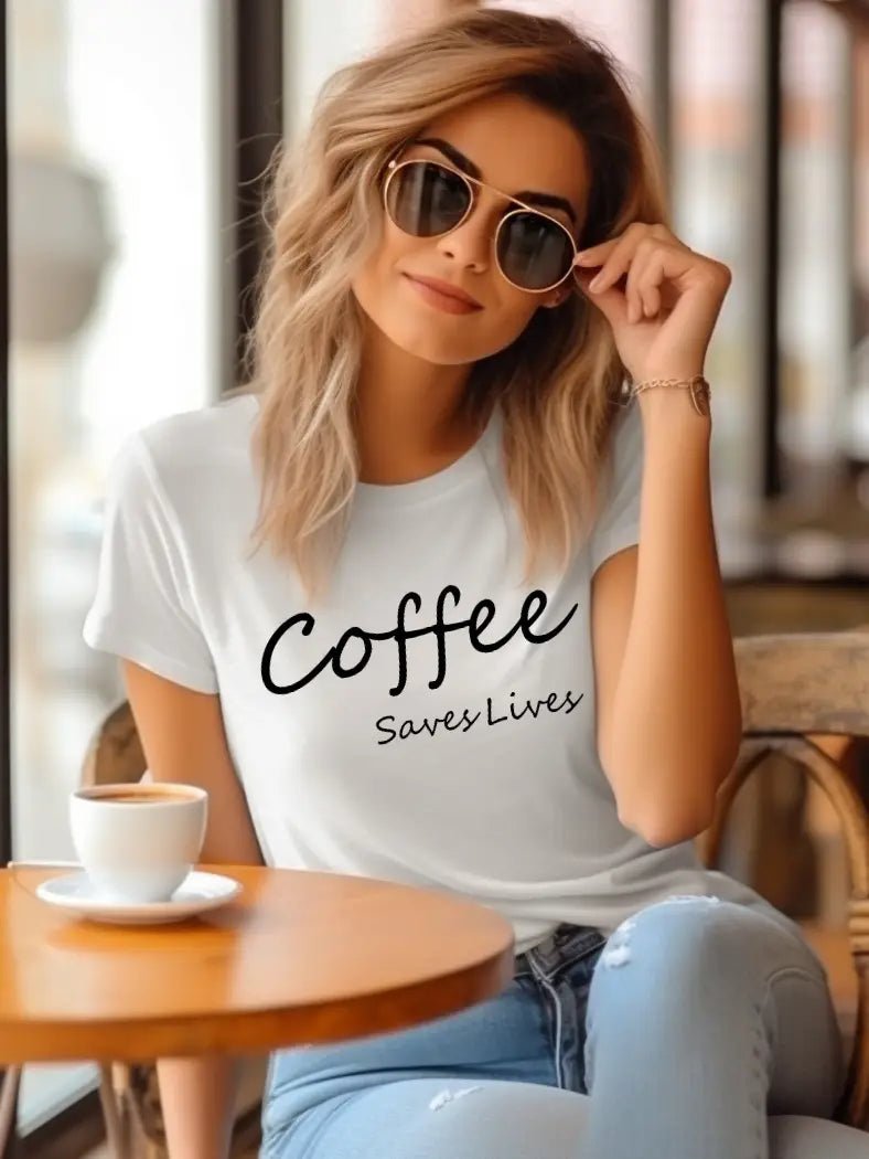 Women's Tee - Coffee Saves Lives - Real Moms Boutique LLC